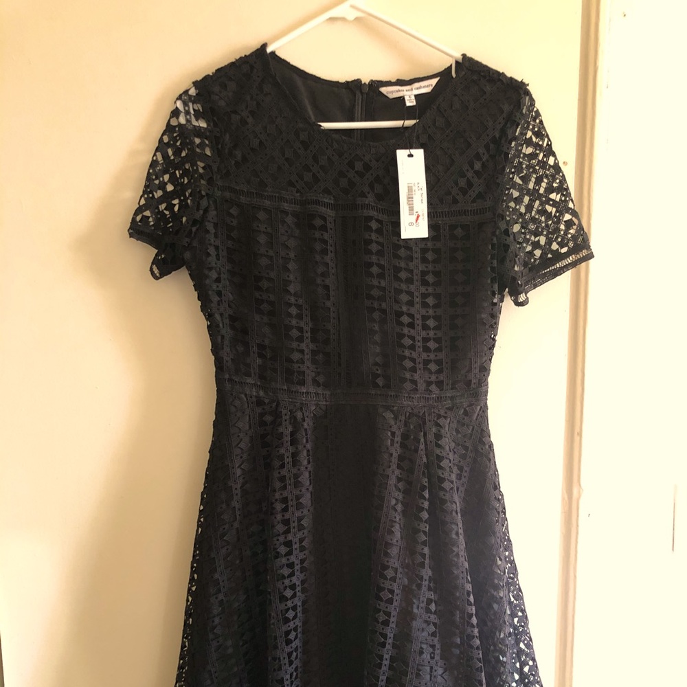 Cupcakes and cashmere little black lace dress